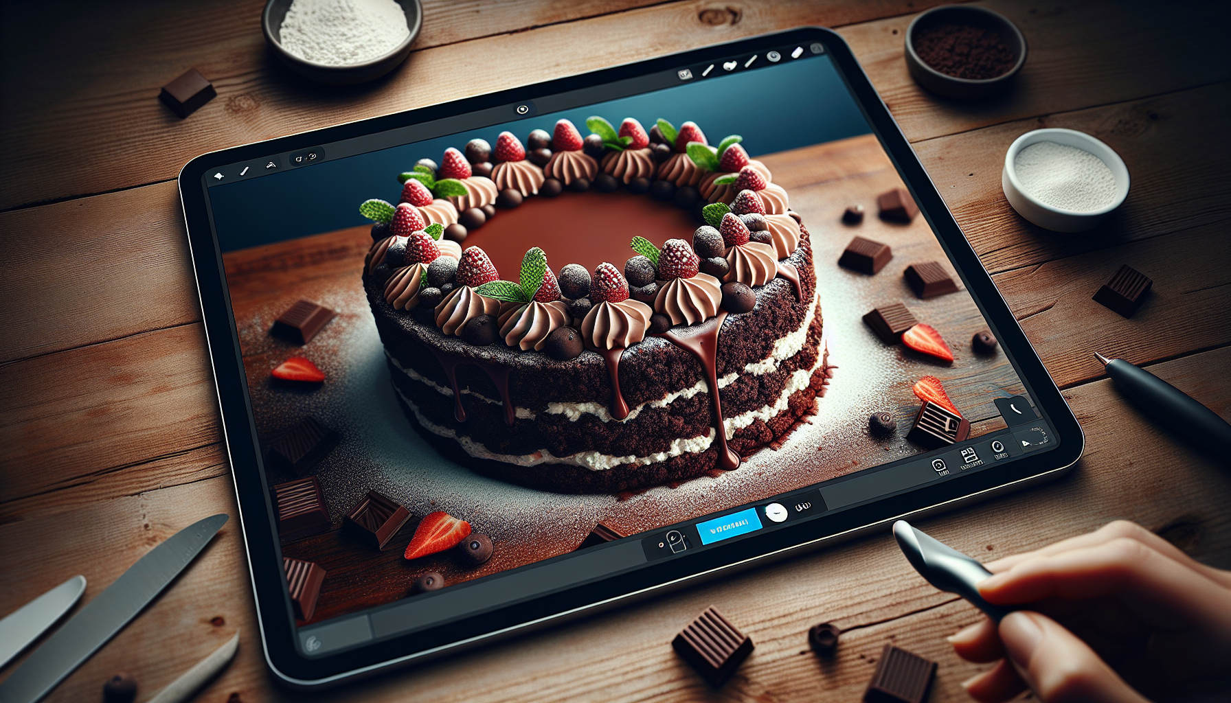 torta di ricotta con cioccolato